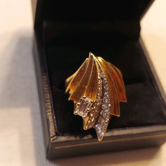 FINAL SALE Emerald cut diamond 14K gold - Picture 2 of 11